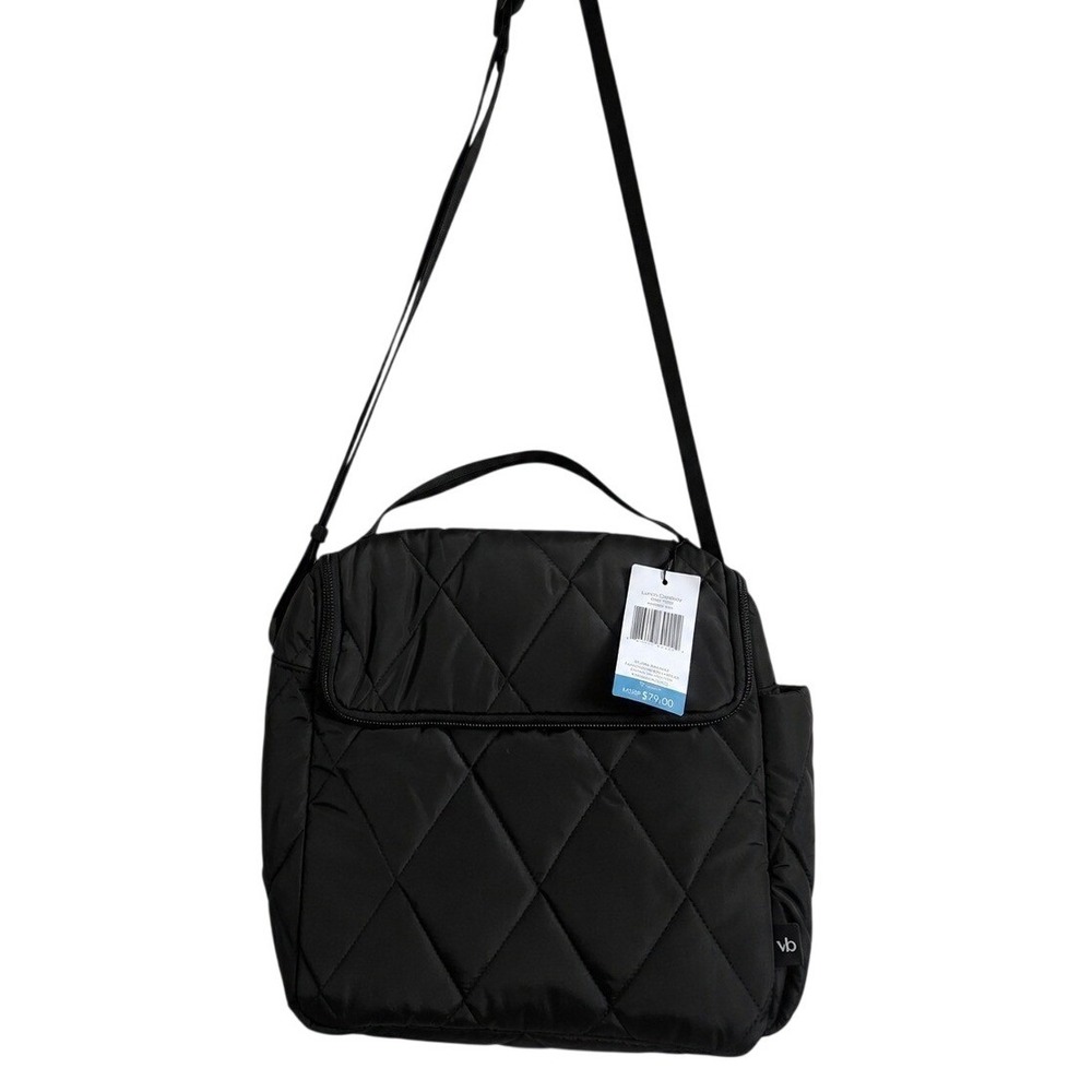 NEW Vera Bradley Lunch Crossbody Moonless Night Black Quilted Ultralight
